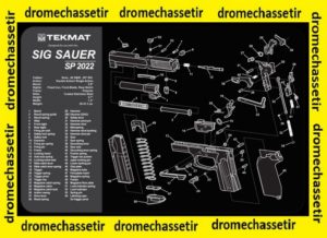 Tapis de nettoyage neoprene decor pistolet Sig Sauer 2022