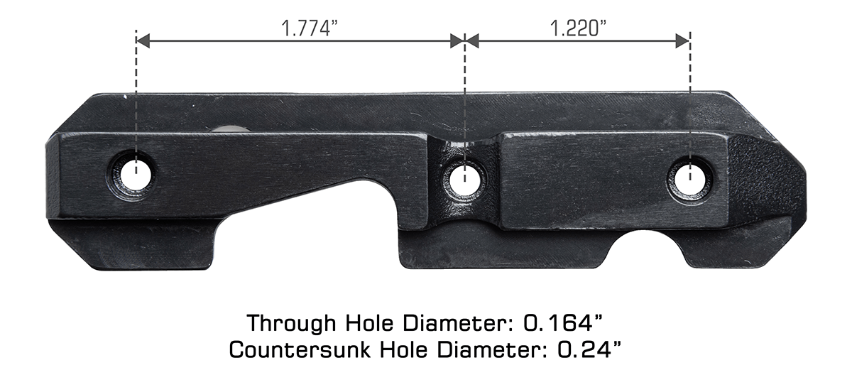 Support pour rail et lunette pour AK 47 et clones ( a fixer sur le boitier)
