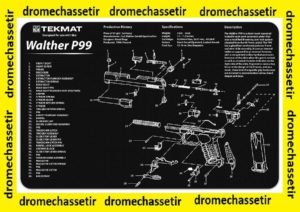 Tapis de nettoyage neoprene decor pistolet Walther P99