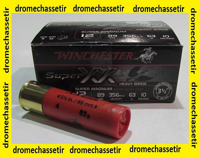 Boite 10 cartouches Winchester XX super Magnum cal 12/89