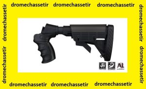Crosse tactique retractable &agrave; 6 positions pour fusil a pompe Winchester 1200 et 1300