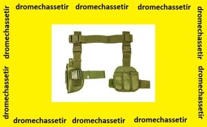 Holster de cuisses avec triple porte chargeurs (vert