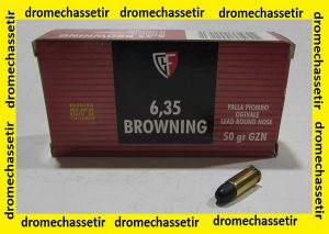 boite de 50 cartouches Fiocchi 25 ACP, 50 grains Lead round nose