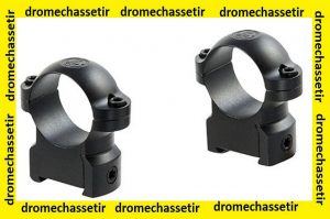 lot 2 anneaux Acier Leupold, 25,4mm, medium pour CZ 550, noir, ref 54350