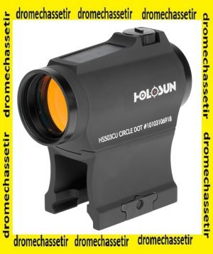 Point rouge compact Holosun HS503CU, circle dot avec montage picatinny, panneau solaire