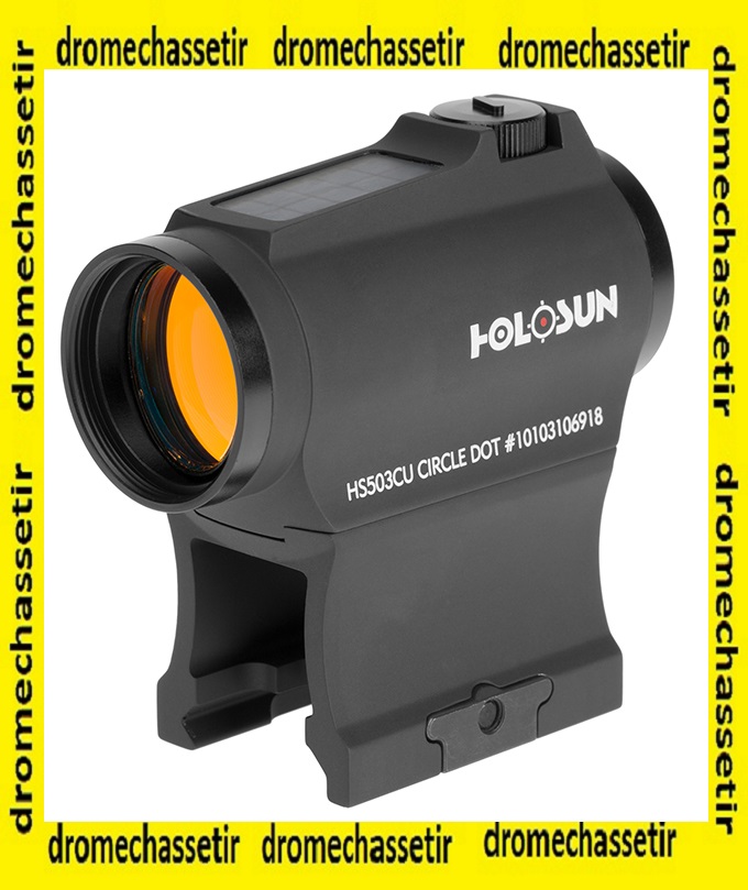 Point rouge compact Holosun HS503CU, circle dot avec montage picatinny, panneau solaire