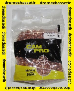 sachet de 500 ogives Cam-pro, 9mm (0.355"), 95 grains, round nose electro cuivrée