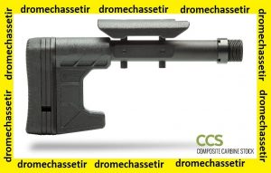 Crosse MDT Composite Carbine stock Lite avec appuie joue reglable, noir