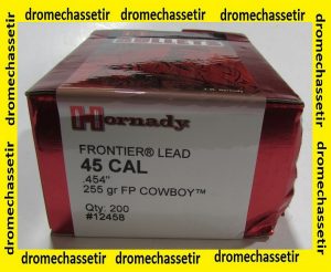 BOITE DE 200 OGIVES HORNADY 45 .454 255GR FP COWBOY 12458