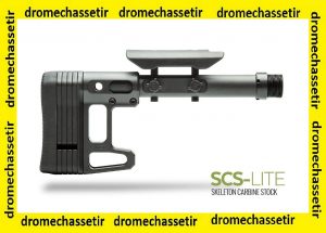 Crosse MDT Skeleton Carbine stock Lite avec appuie joue reglable, noir