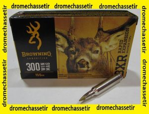 boite de 20 cartouches Browning BXR, cal 300 winchester magnum, 155 grains