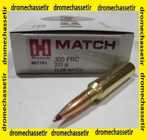BOITE DE 20 CARTOUCHES HORNADY 300 PRC 225 GRAINS ELD-MATCH, 82162