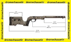 Crosse Chassis MDT XRS pour remintgon 700 et Bergara B14 action courte noir