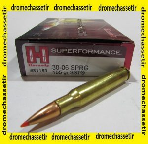 BOITE DE 20 CARTOUCHES HORNADY 30-06 SPRG 165 GR SST SPF 81153