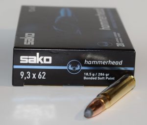 boite 20 cartouches cal 9.3x62 Sako Hammerhead SP 286 grains