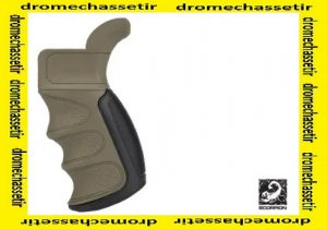 poignée ATI X1 avec grip scorpion pour AR15 et chassis MDT FDE