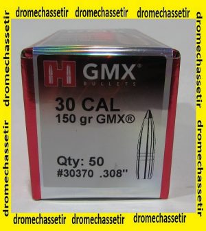 boite de 50 ogives Hornady GMX cal 30 poids 165 grains ref 30470