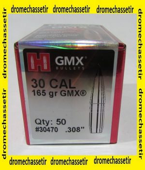 boite de 50 ogives Hornady GMX cal 30 poids 165 grains ref 30470