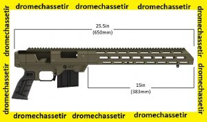 Chassis Aluminium MDT TAC 21 Gen 2 pour remington 700 action courte FDE
