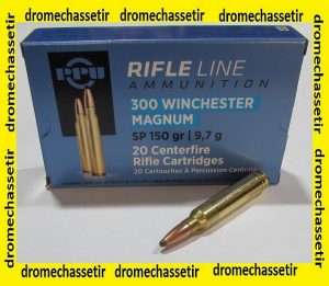 boite 20 cartouches, Partizan, cal 300 Winchester Magnum, 150 grains SP
