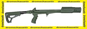 Crosse Tactique Fab Defense pour SKS, pliante avec garde main picatinny, OD green