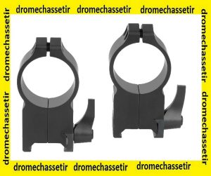 collier quick detach Warne, diametre 30mm, Extra Haut, Noir matte 217LM