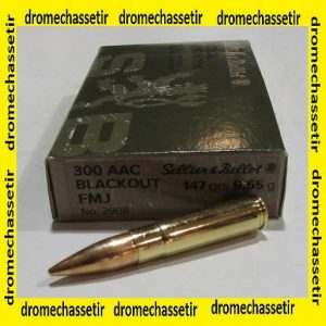 boite 20 cartouches Sellier & Bellot, cal 300 Blackout, FMJ 147 grains