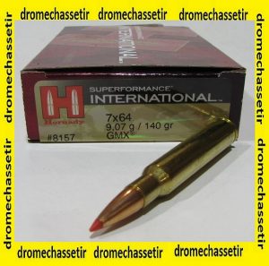 Boite 20 Cartouches Hornady Superformance, 7x64 , 140 grains GMX 8157