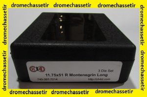 Jeux d'outils CH4D pour le rechargement en calibre 11,75x51R Montenegrin Long