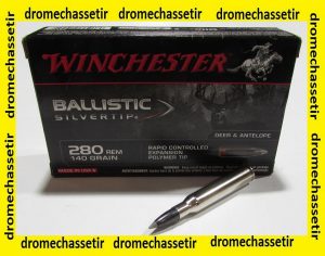 1 boite 20 cartouches calibre 280 Remington, Winchester Ballistic Silvertip 140 grs