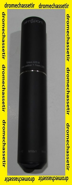 moderateur de son Aimsport Triton N°6, filetage 18x1, cal 7,7mm, Noir