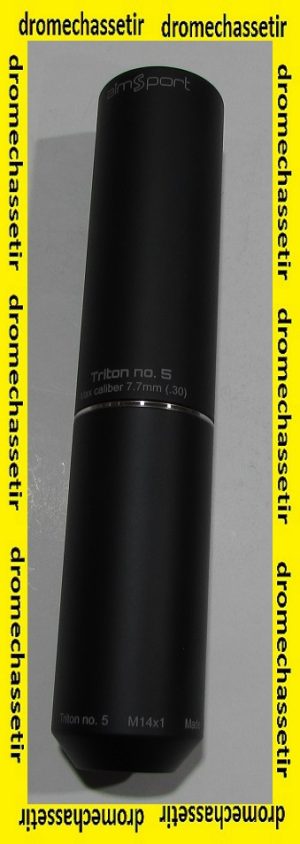 moderateur de son Aimsport Triton N°5, filetage 14x1, cal 7,7mm, Noir