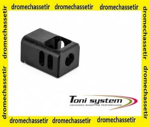 frein de bouche pour pistolet 9mm avec filetage 1/2x28 noir