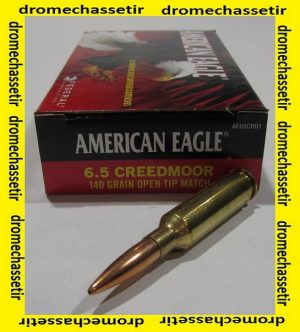 Boite 20 cartouches Federal american eaglecal 6,5 Creedmoor, 140 grains OTM
