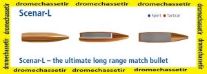 sachet de 100 Ogives Lapua , cal 6mm, OTM Scenar L HPBT, 90 grains, ref GB543