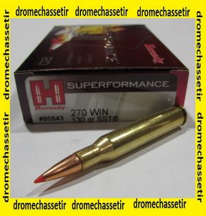 boite de 20 cartouches Hornady Superformance cal 270 winchester 130 grs SST