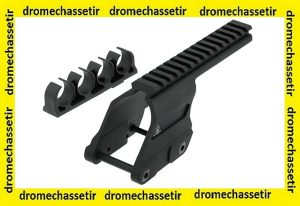 Montage picatinny pour Remington 870 avec cartouchiere couleur noir