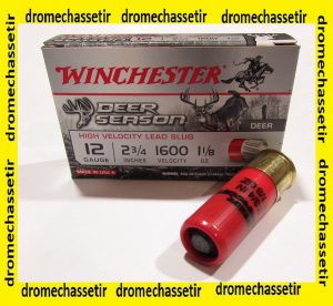 boite 5 cartouches Slug Winchester Deer season cal 12/70, 35 grammes