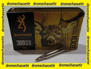 Boite 20 cartouches 300 Winchester Magnum, Browning BXC 155 grains