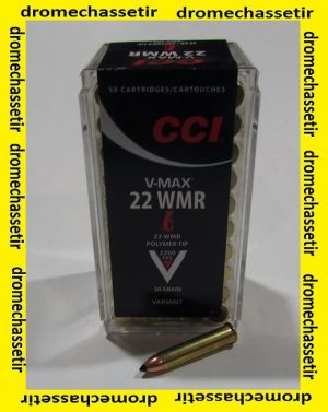 boite de 50 cartouches 22 WMR, CCI Maxi Mag V-max 30 grains