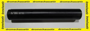 silencieux A-TEC CMM6, filetage 1/2x20, en aluminium, cal 17 HMR, noir