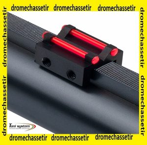 hausse a fixer sur bande ventilée de 8 à 10mm avec 2 fibres rouge fluo
