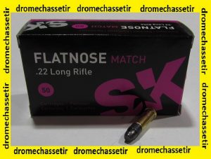 boite 50 cartouches cal 22lr SK Flatnose Match 40 grains