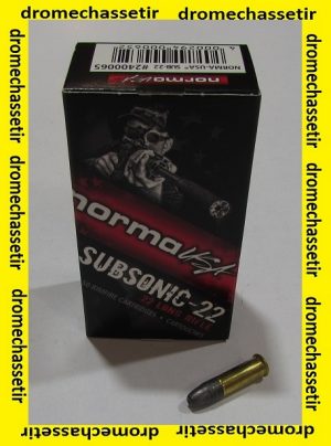 Boite 50 cartouches cal 22lr, Norma Subsonic HP 40 grains