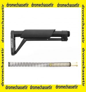 crosse aluminium MIL-SPEC ressort buffer noir