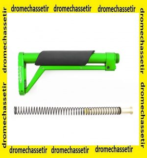 crosse aluminium MIL-SPEC ressort buffer Vert