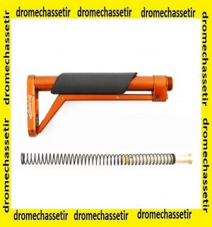 crosse aluminium MIL-SPEC ressort buffer orange