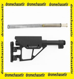 crosse Reglable aluminium MIL-SPEC ressort buffer noir