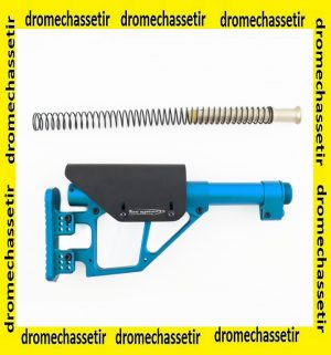 crosse Reglable aluminium MIL-SPEC ressort buffer bleu