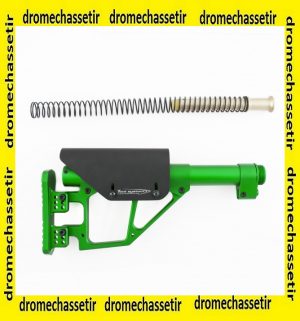 crosse Reglable aluminium MIL-SPEC ressort buffer vert